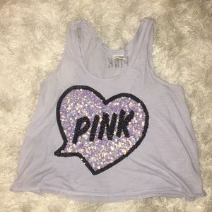 pink tank top